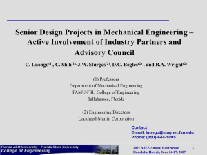 Design Curriculum - FAMU-FSU College of Engineering