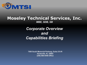 Capabilities Brief - Moseley Technical Services, Inc.