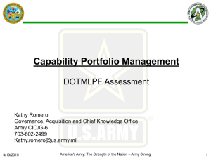 Capability Portfolio Management