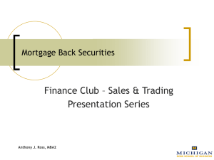 Mortgage Back Securities – Prime Trading