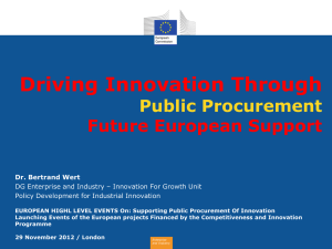 Driving Innovation Through Public Procurement