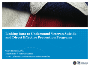 Linking Data to Understand Veteran Suicide and Direct Effective