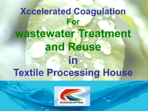 Electro coagulation treatment for textile waste