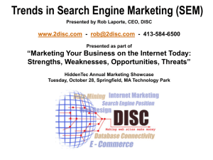 Trends in Search Engine Marketing, www.DISC.com