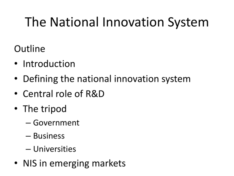 national system of innovation case study