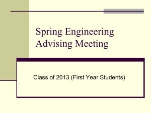 Fall Engineering Advising Meeting