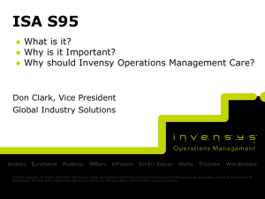 ISA S95 - Invensys