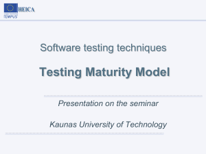 Testing Maturity Model