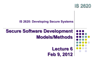 IS 2935: Developing Secure Systems