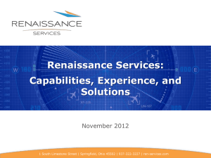 Renaissance Services: Capabilities, Experience, and Solutions