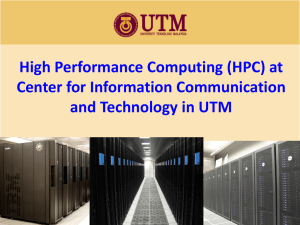 Slide Power Point HPC UTM - High