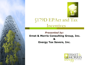 Energy Tax Savers, Inc. EPAct Presentation