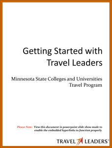 Travel Leader s - Finance - Minnesota State Colleges and Universities