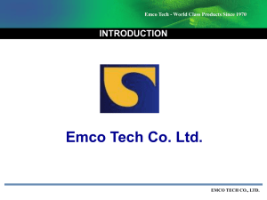 Emco Tech - World Class Products Since 1970