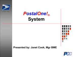 PostalOne!System 2 - With FULL SERVICE REQUIREMENTS