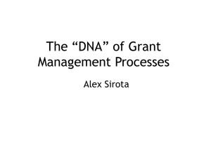 A Standard Grant Management Process