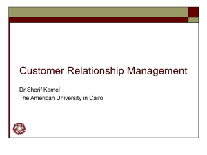 CRM - The American University in Cairo