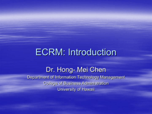 CRM/eCRM (II) - Dr. Hong-Mei Chen