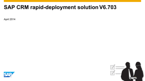 Short Presentation Title - SAP Service Marketplace
