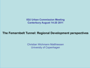 The Fehmarnbelt Fixed Link: Regional Development