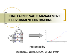 Using Earned Value Management in Government Contracting