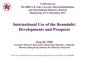 Keynote 1, Dong He | International use of the Renminbi
