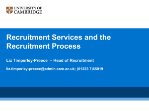 Recruitment Process - the University Offices