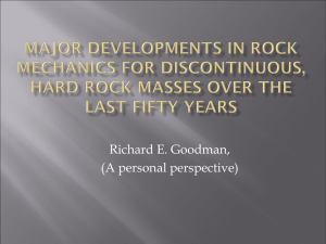 Major developments in rock mechanics for discontinuous hard rock