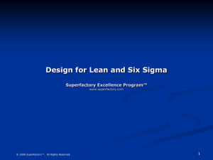 Design for Lean and Six Sigma