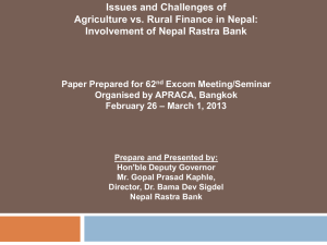 Presentation by Mr. Kaphle, Nepal Rastra Bank