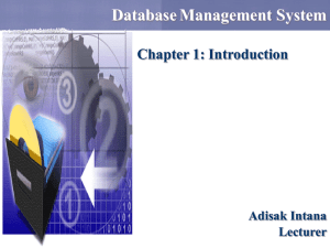 Introduction to Database System
