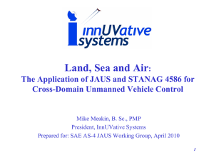 The harmonization of the two industry standards JAUS and STANAG