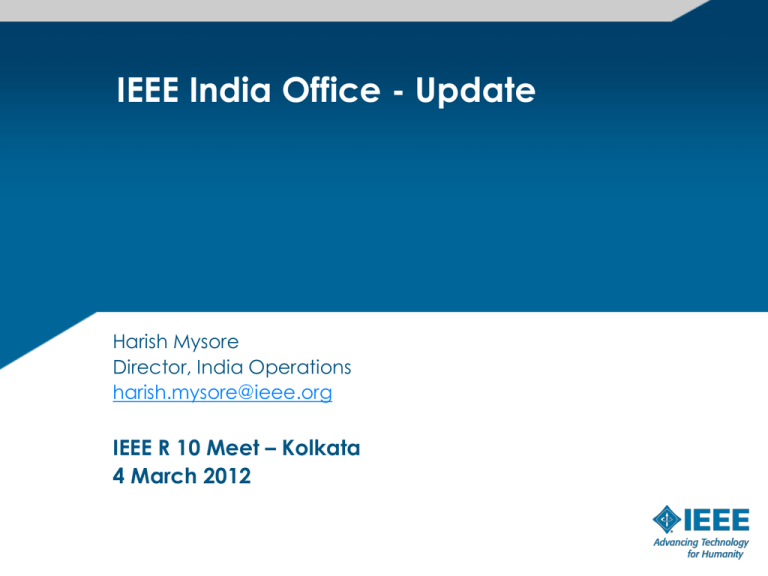 Harish Mysore - IEEE Region 10