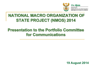 a presentation by the Department of Public Service and Administration