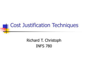 Cost Justification