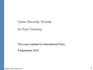 Cyber Security Threats - Lowy Institute - richmedia