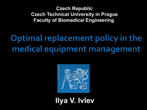 Optimal replacement policy in the medical equipment