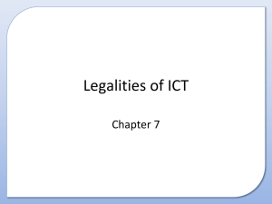 01 - Legalities of ICT