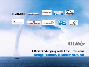 Efficient Shipping with low emissions