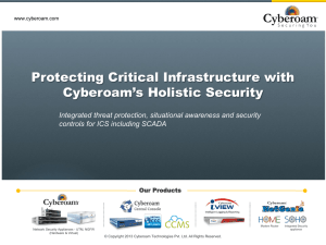 Securing Critical Infrastructure with Cyberoam`s SCADA