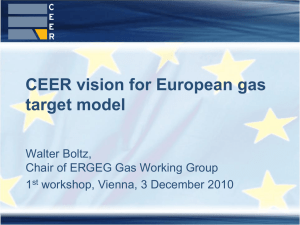 CEER vision for European gas target model - E