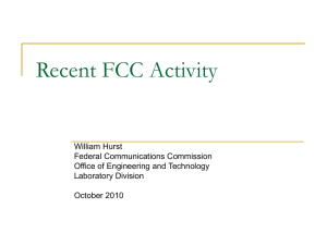 FCC Status Report Oc..