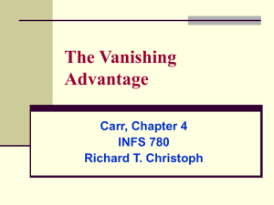 The Vanishing Advantage
