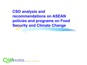 CSO analysis and recommendations on ASEAN policies