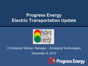 Progress Energy Electric Transportation Update