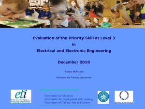 Evaluation of the Priority Skill at Level 3 in Electrical and Electronic