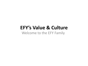 EFY`s Value & Culture