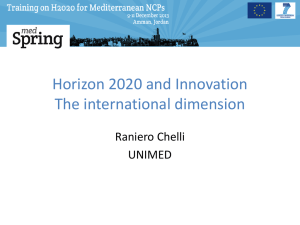 Horizon 2020 and Innovation | The international