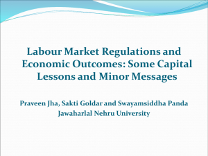 Labour Market Regulations and Economic Outcomes
