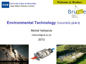 Environmental Technology 1 - Université Libre de Bruxelles